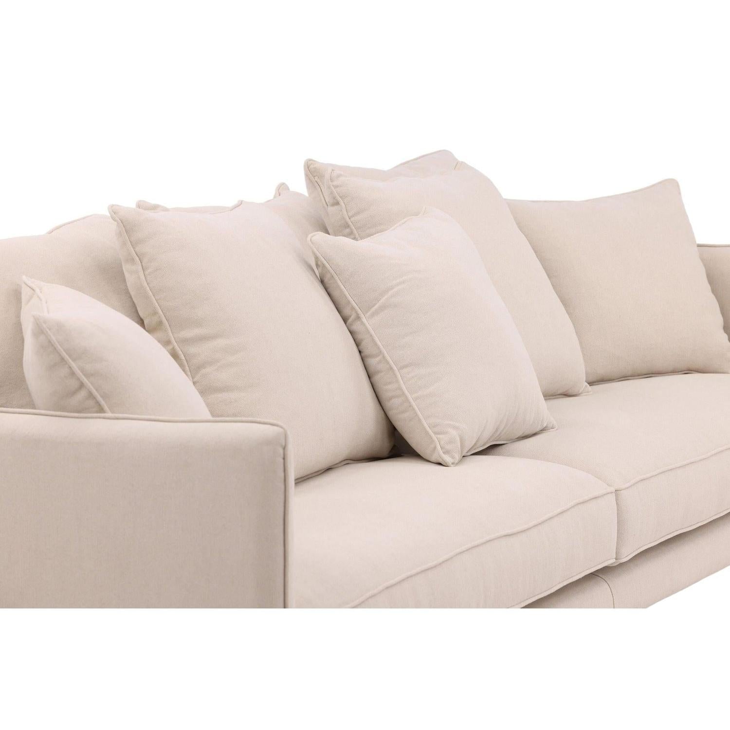 3-Sitzer Sofa Segelskären aus Leinen - Beige-3-Sitzer Sofas-Vind-le canapé