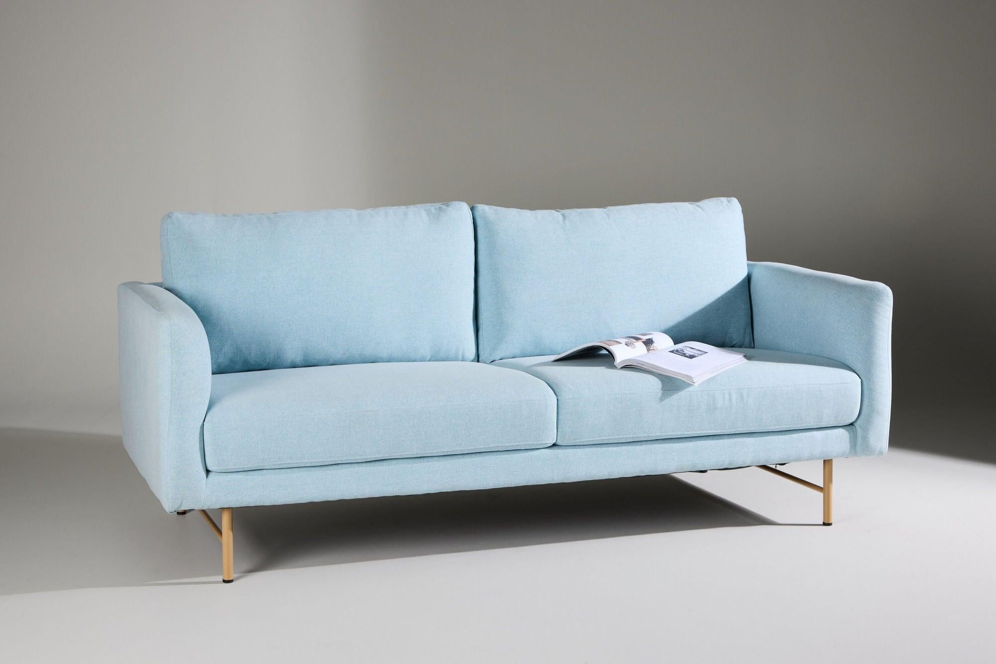 3-Sitzer Sofa Sky - Babyblau-3-Sitzer Sofas-Venture Home-le canapé