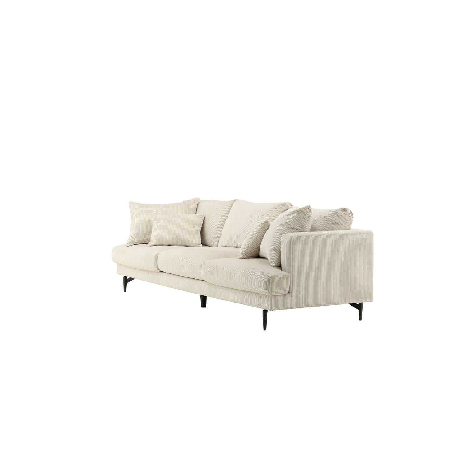 3-Sitzer Sofa Sofia aus Kord - Beige-3-Sitzer Sofas-Venture Home-le canapé