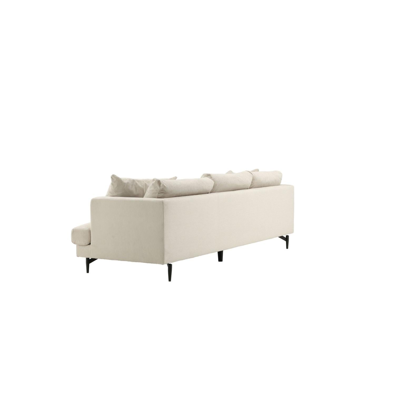 3-Sitzer Sofa Sofia aus Kord - Beige-3-Sitzer Sofas-Venture Home-le canapé