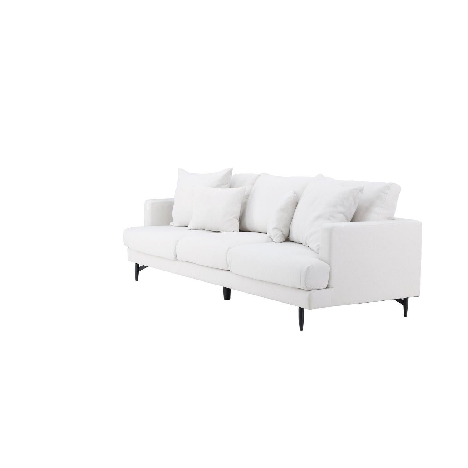 3-Sitzer Sofa Sofia aus Leinen - Beige-3-Sitzer Sofas-Venture Home-le canapé