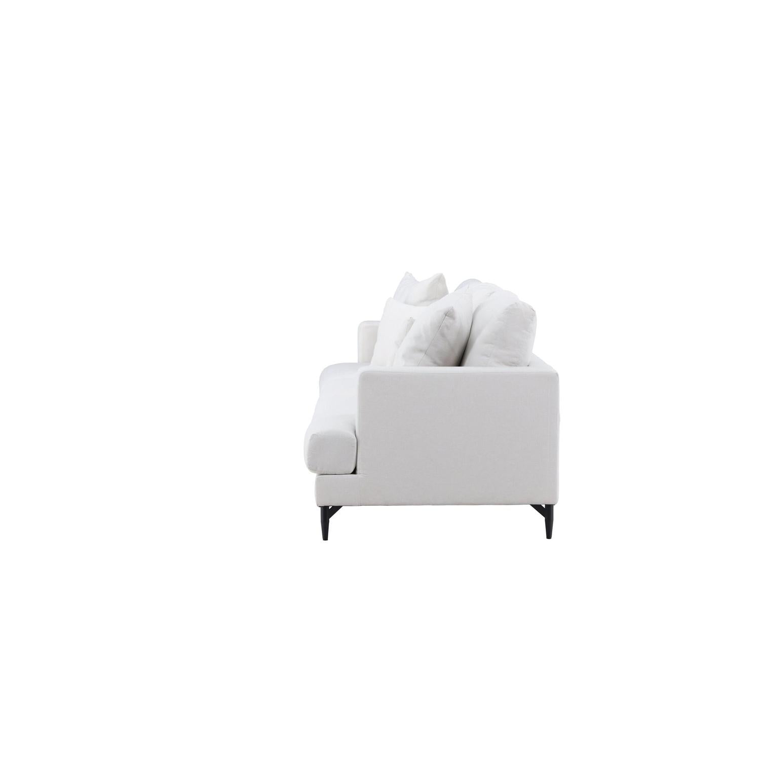 3-Sitzer Sofa Sofia aus Leinen - Beige-3-Sitzer Sofas-Venture Home-le canapé