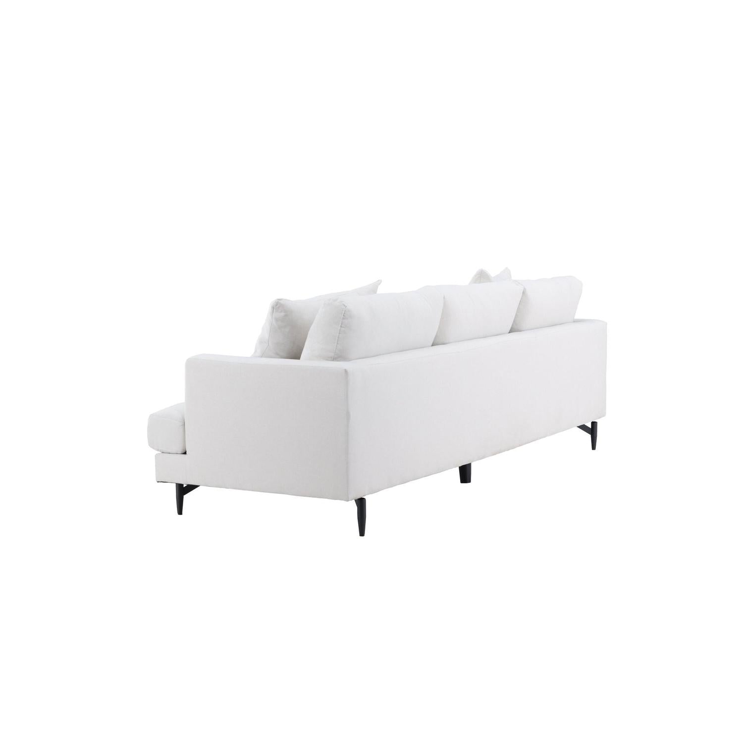 3-Sitzer Sofa Sofia aus Leinen - Beige-3-Sitzer Sofas-Venture Home-le canapé