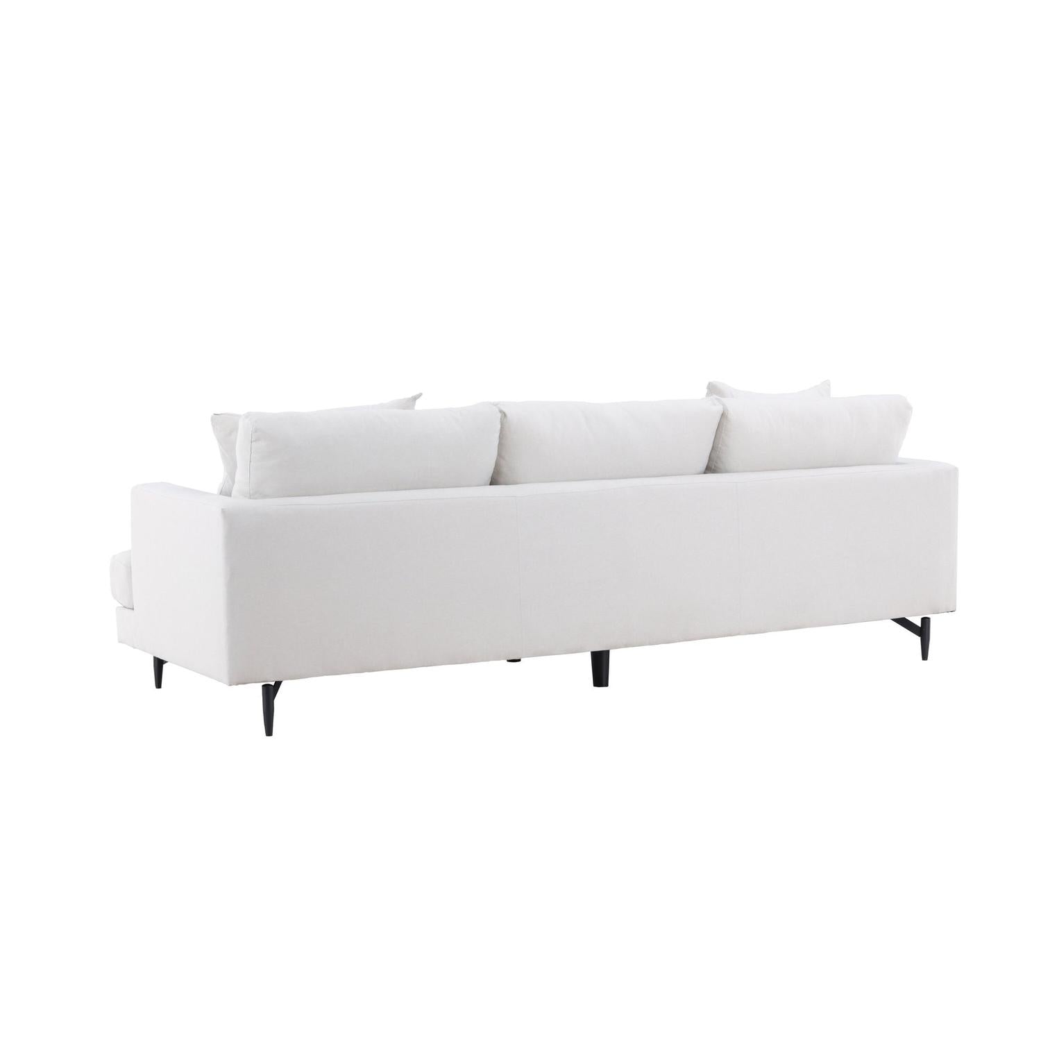 3-Sitzer Sofa Sofia aus Leinen - Beige-3-Sitzer Sofas-Venture Home-le canapé