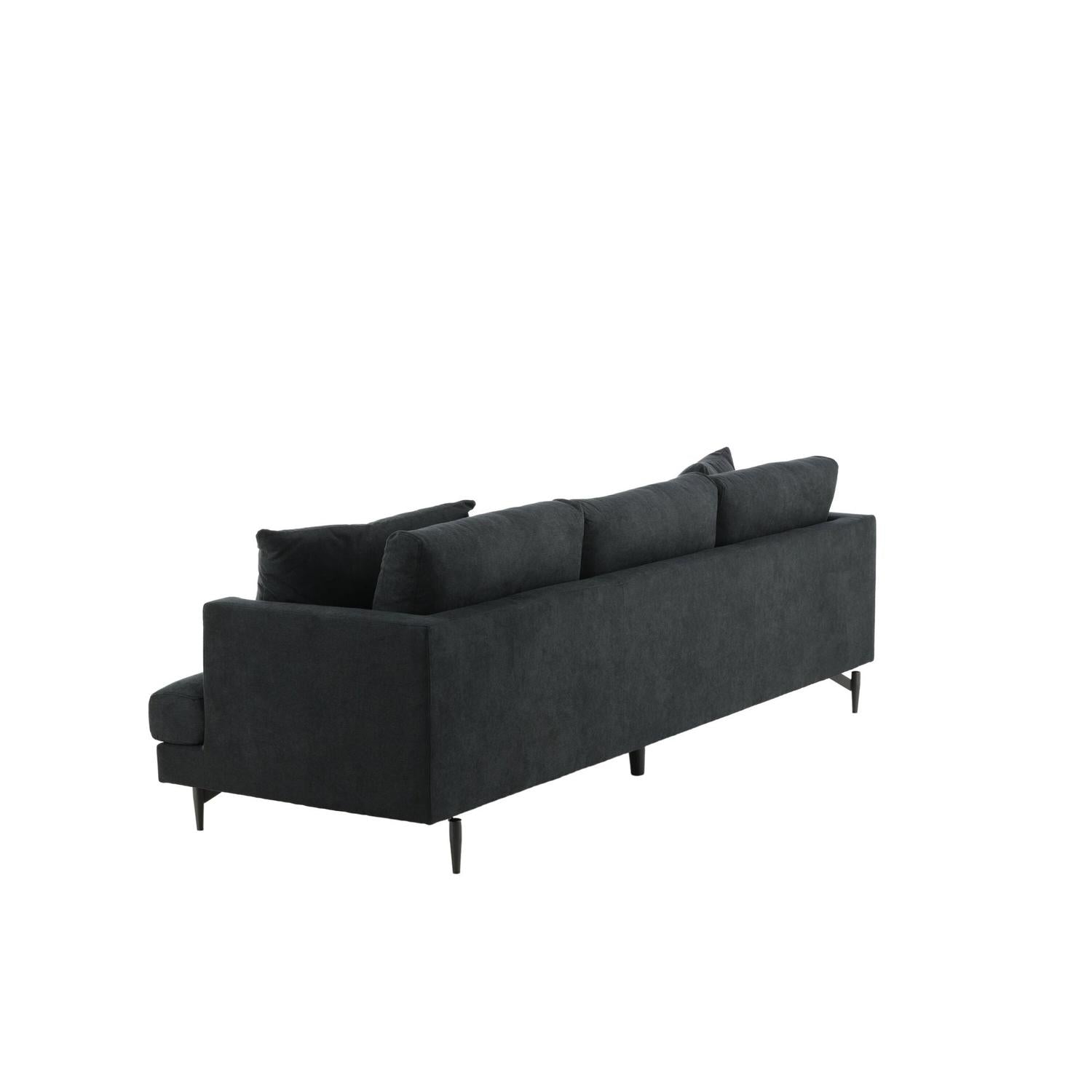3-Sitzer Sofa Sofia aus Stoff - Schwarz-3-Sitzer Sofas-Venture Home-le canapé