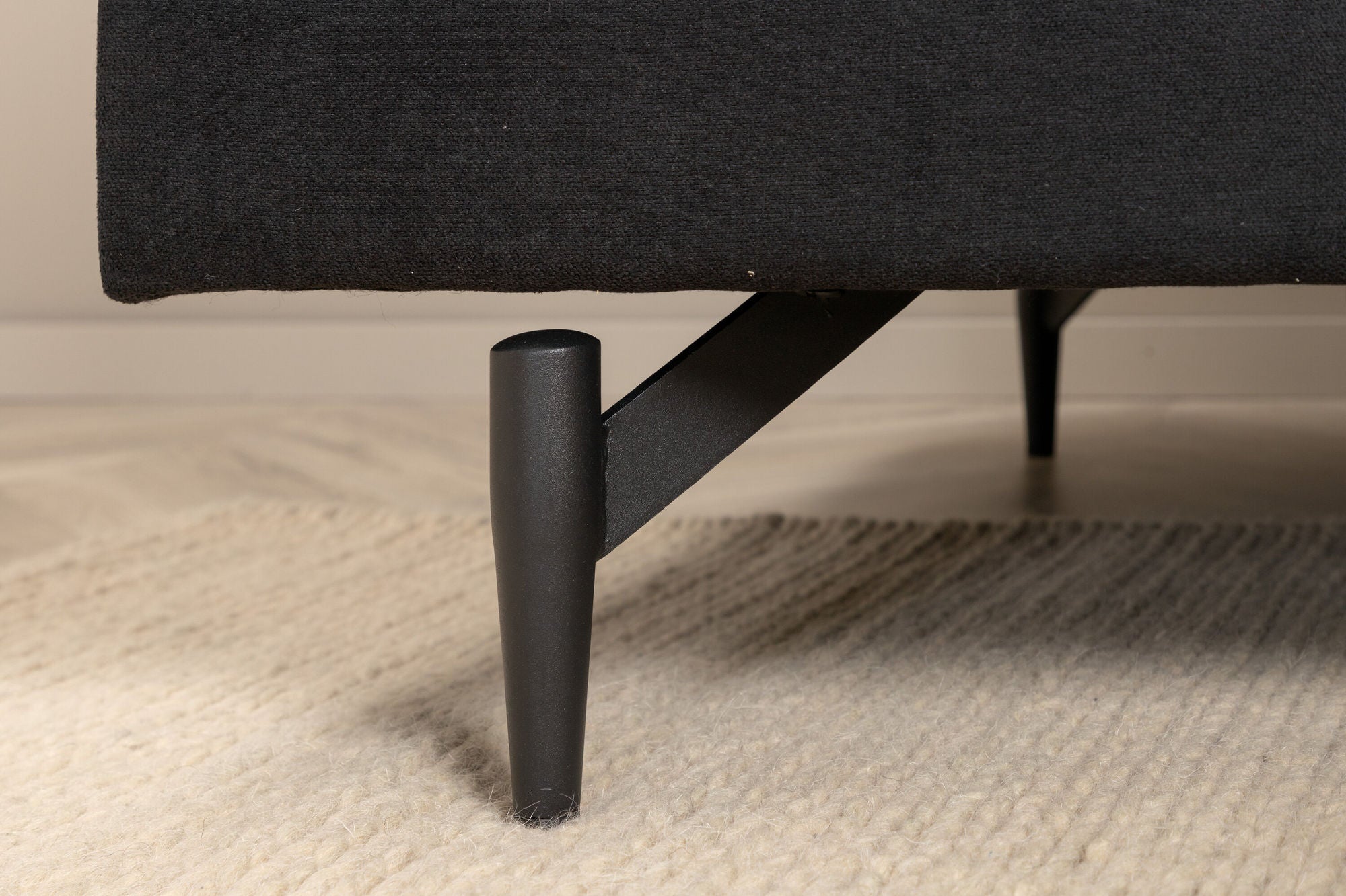 3-Sitzer Sofa Sofia aus Stoff - Schwarz-3-Sitzer Sofas-Venture Home-le canapé