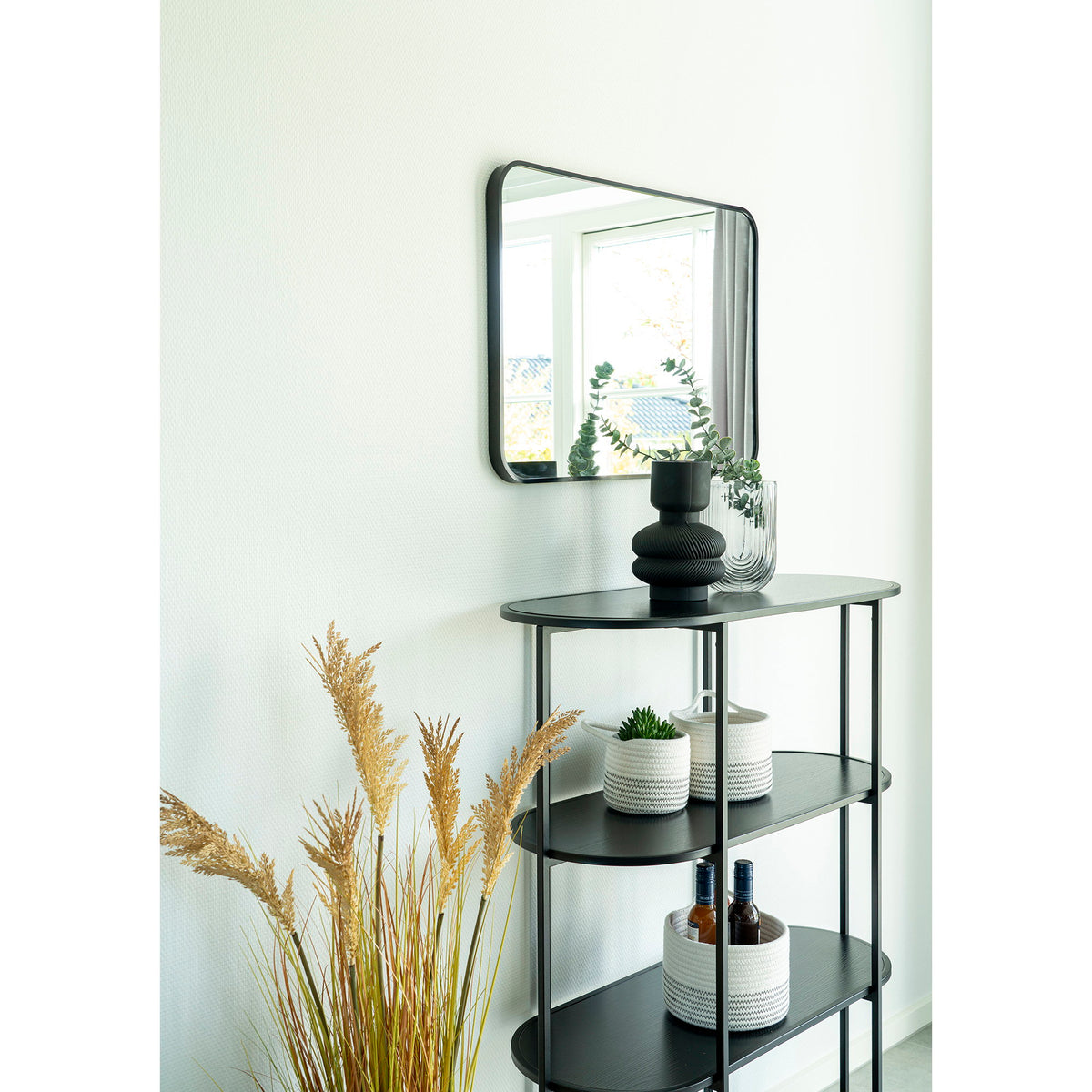 Regal Vita 111cm aus Metall mit 4 Ablagen - Schwarz