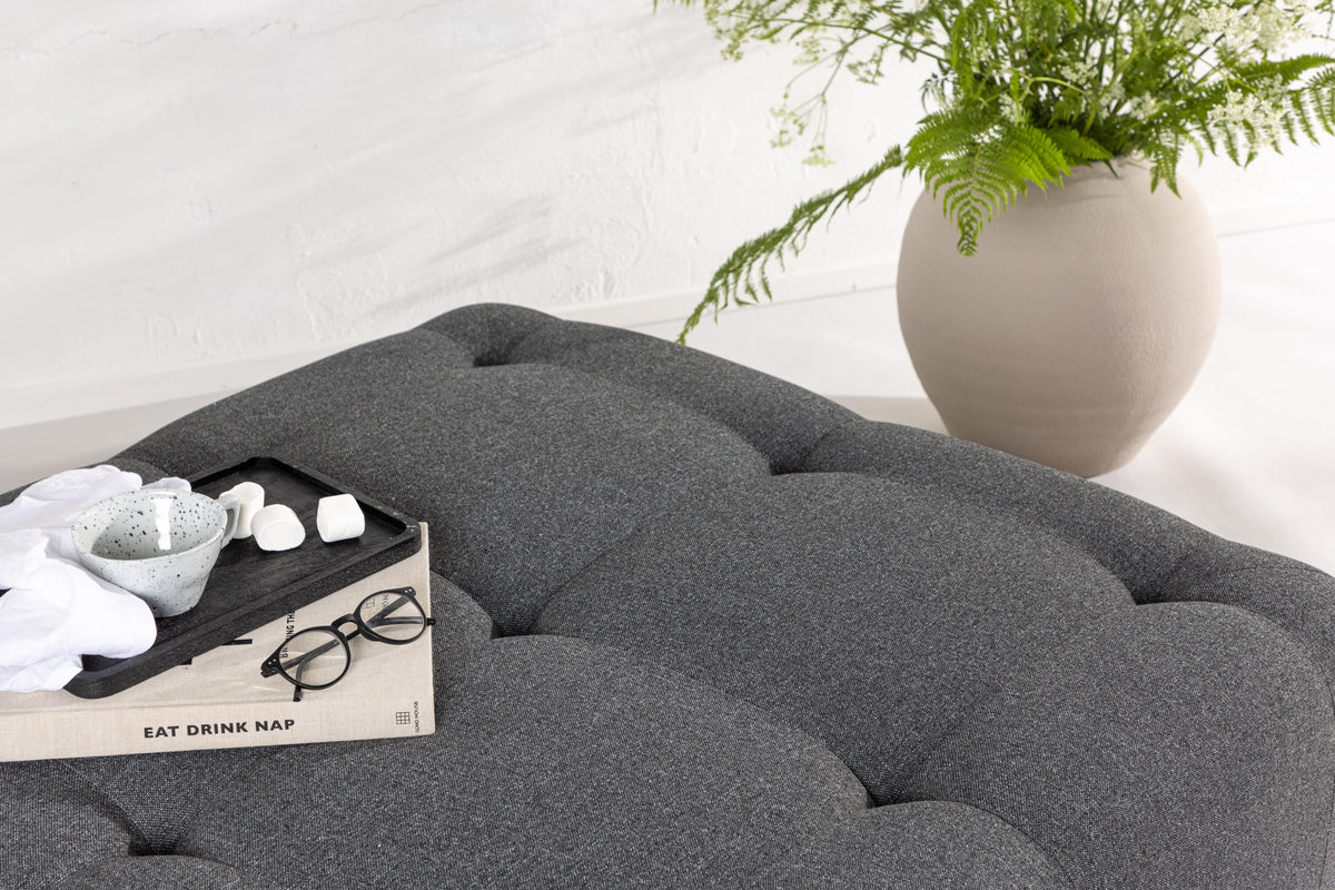 Pouf Turin mehrsitzig - Dunkelgrau - Venture Home - le canapé