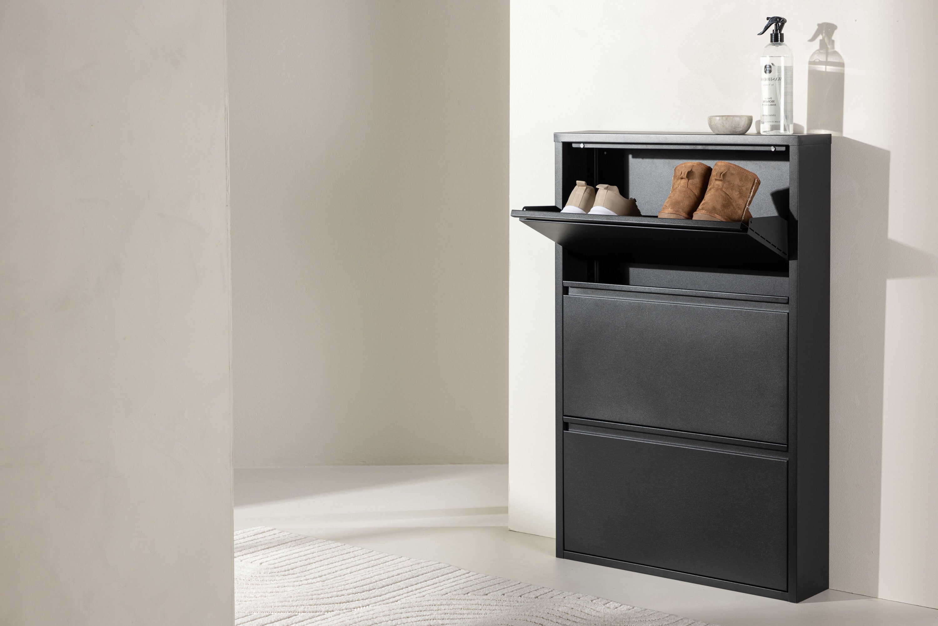 Schuhregal Bonito 65cm aus Metall - Schwarz - Venture Home - le canapé
