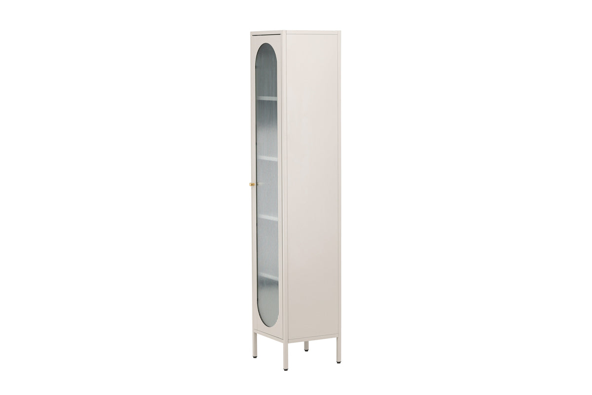 Vitrine Cali 180cm aus Metall mit 4 Böden - Beige - Venture Home - le canapé