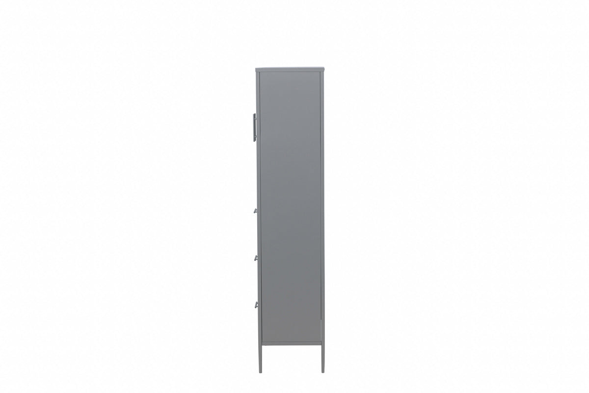 Highboard La Paz 70cm aus Metall mit 3 Schubladen - Hellgrau - Venture Home - le canapé