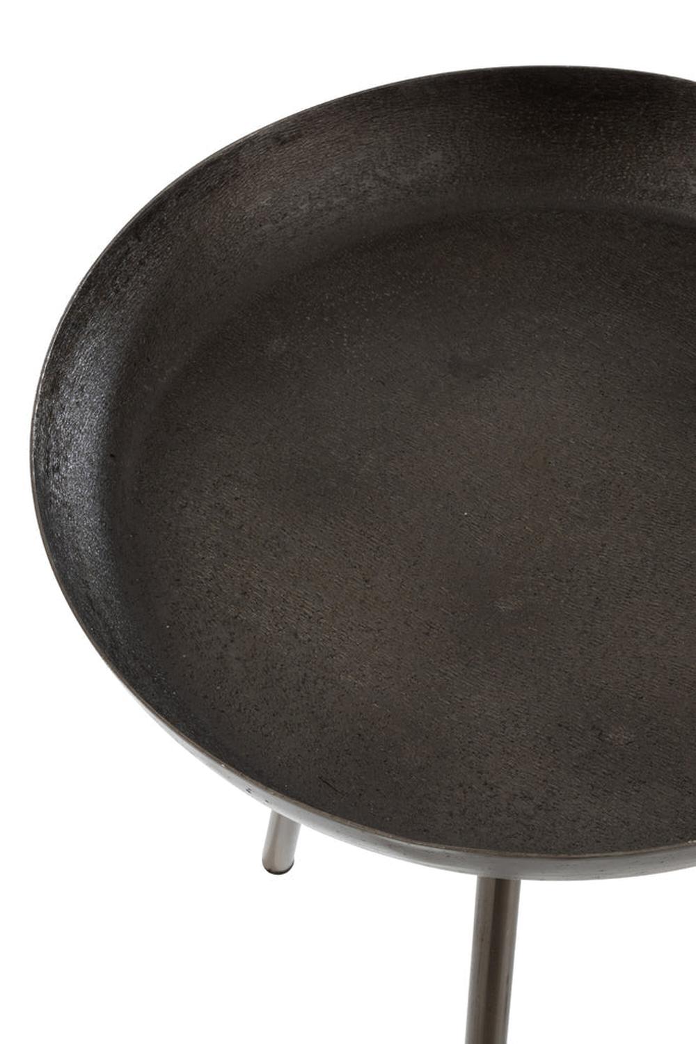 3er - Set Beistelltische Tablett aus Metall - Dunkelgrau5400924081584Beistelltisch