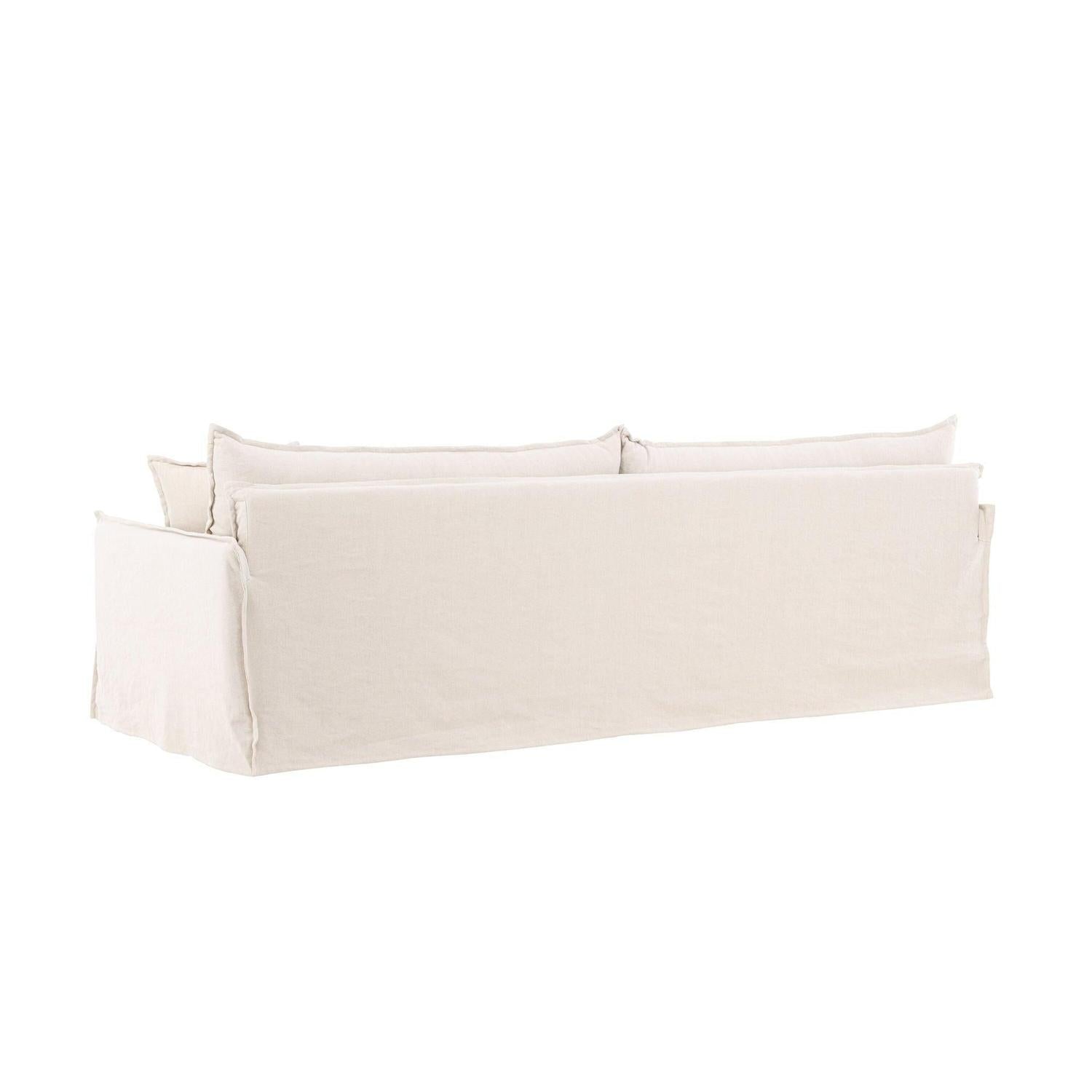 4-Sitzer Sofa Nova aus Leinen - Beige-4-Sitzer Sofas-Venture Home-le canapé
