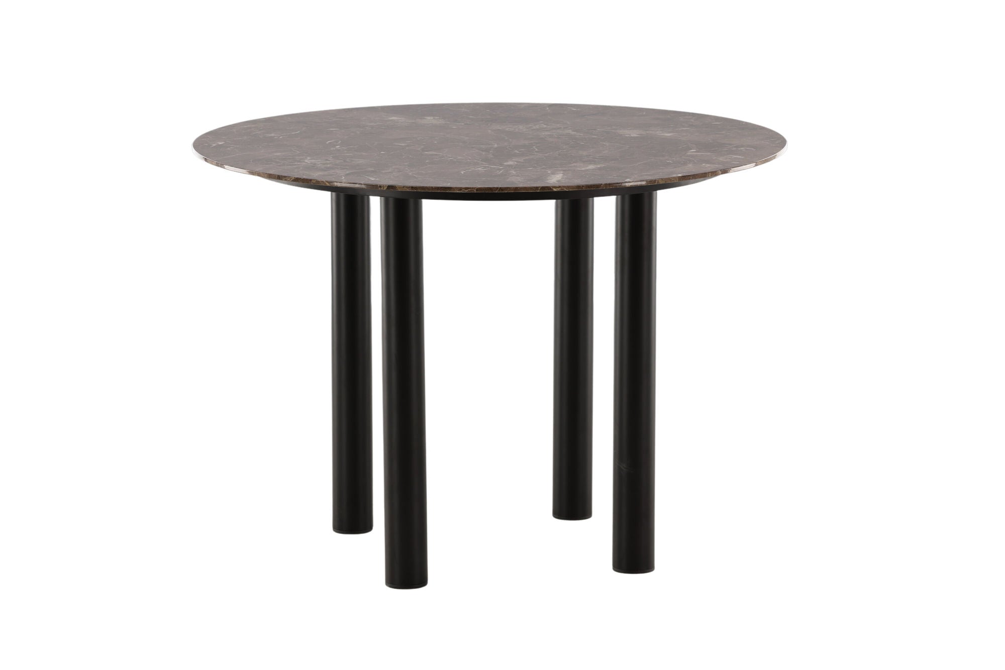 Esstisch Havsten 106cm - Schwarz / Braun in Marmoroptik-Esstisch Rund-le canapé