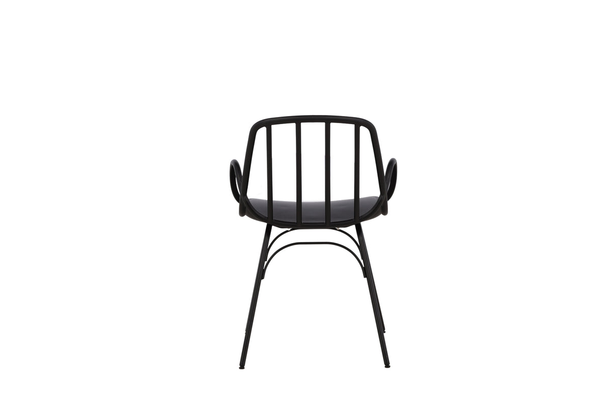 2er-Set Esszimmerstühle Dyrön mit Armlehnen - Schwarz - Venture Home - le canapé