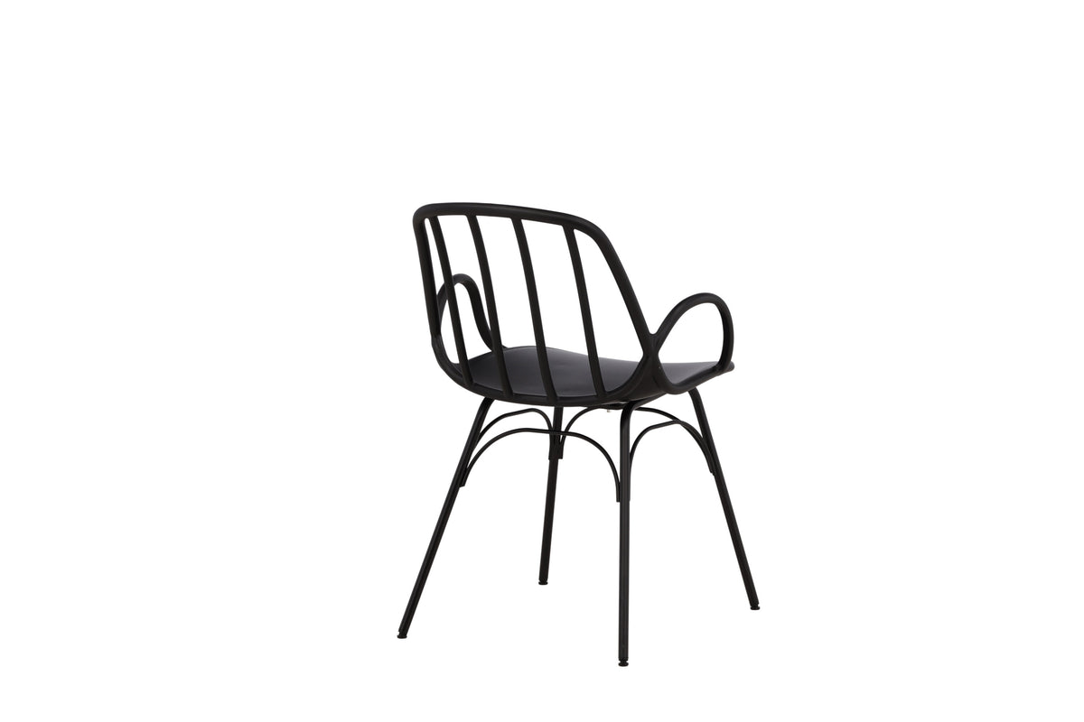 2er-Set Esszimmerstühle Dyrön mit Armlehnen - Schwarz - Venture Home - le canapé