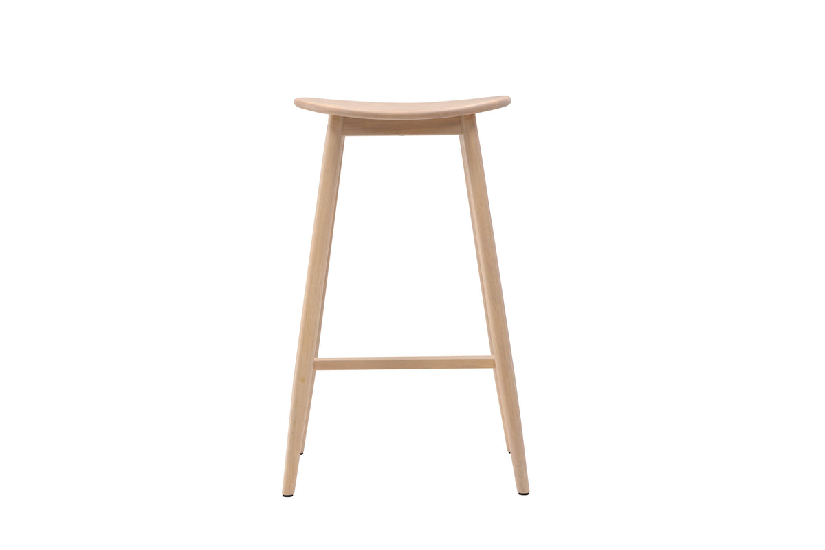 Barhocker Orust aus Massivholz mit Fußstütze - Weiß - Venture Home - le canapé