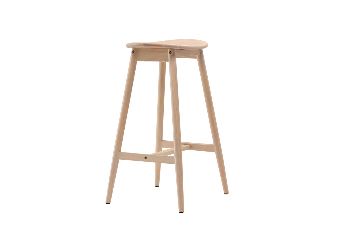 Barhocker Orust aus Massivholz mit Fußstütze - Weiß - Venture Home - le canapé