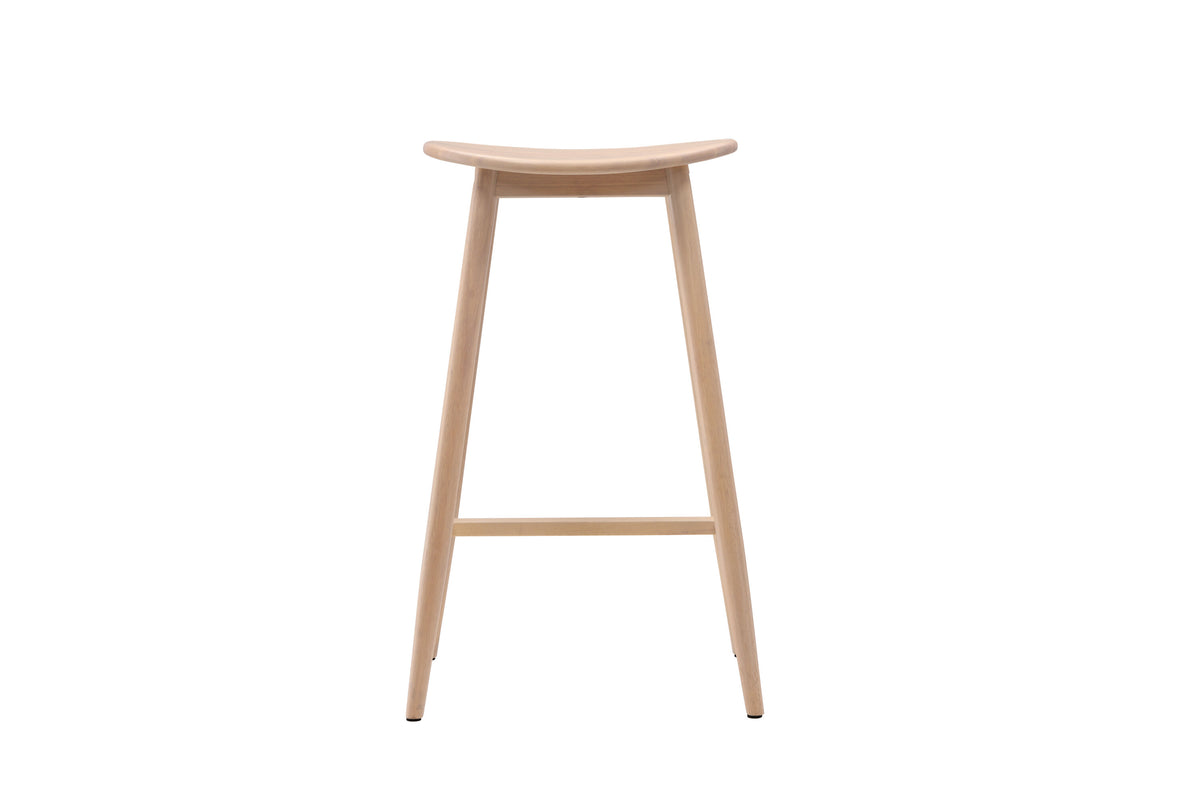 Barhocker Orust aus Massivholz mit Fußstütze - Weiß - Venture Home - le canapé