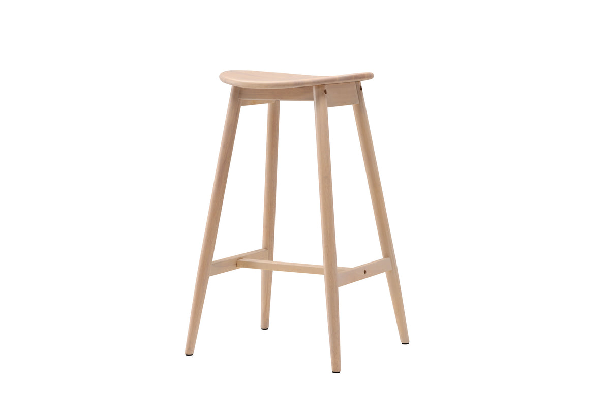 Barhocker Orust aus Massivholz mit Fußstütze - Weiß - Venture Home - le canapé