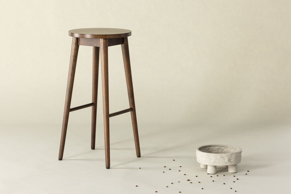 2er-Set Barhocker Mollösand aus Massivholz mit Fußstütze - Mokka - Venture Home - le canapé