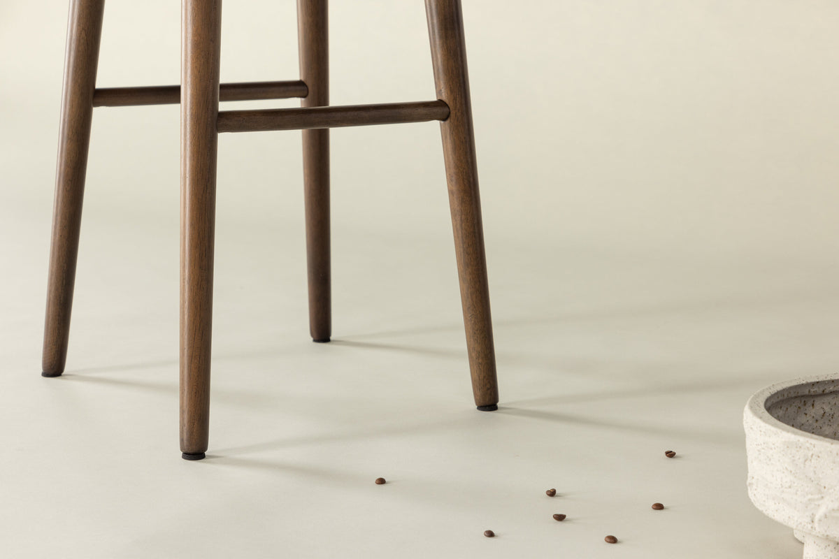 2er-Set Barhocker Mollösand aus Massivholz mit Fußstütze - Mokka - Venture Home - le canapé