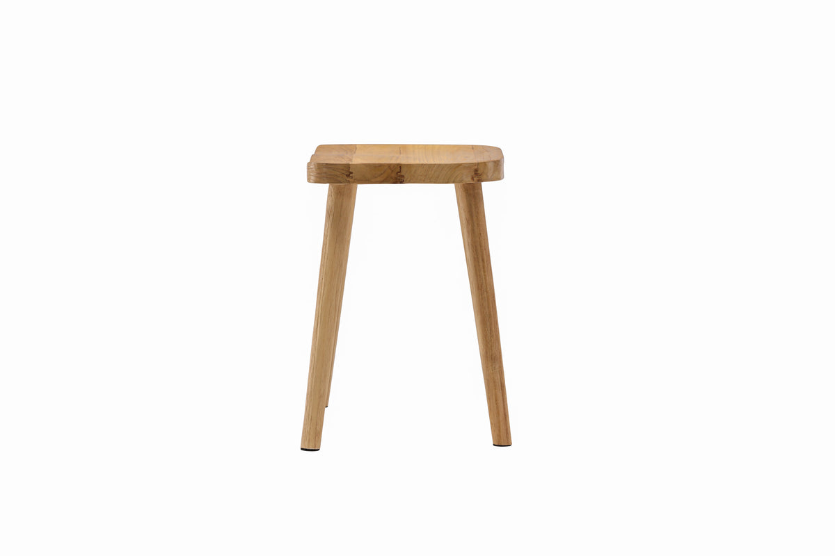 Hocker Orust aus Massivholz - Weiß - Venture Home - le canapé