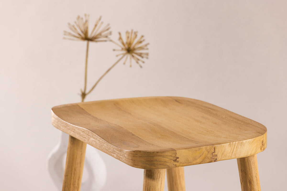 Hocker Orust aus Massivholz - Weiß - Venture Home - le canapé