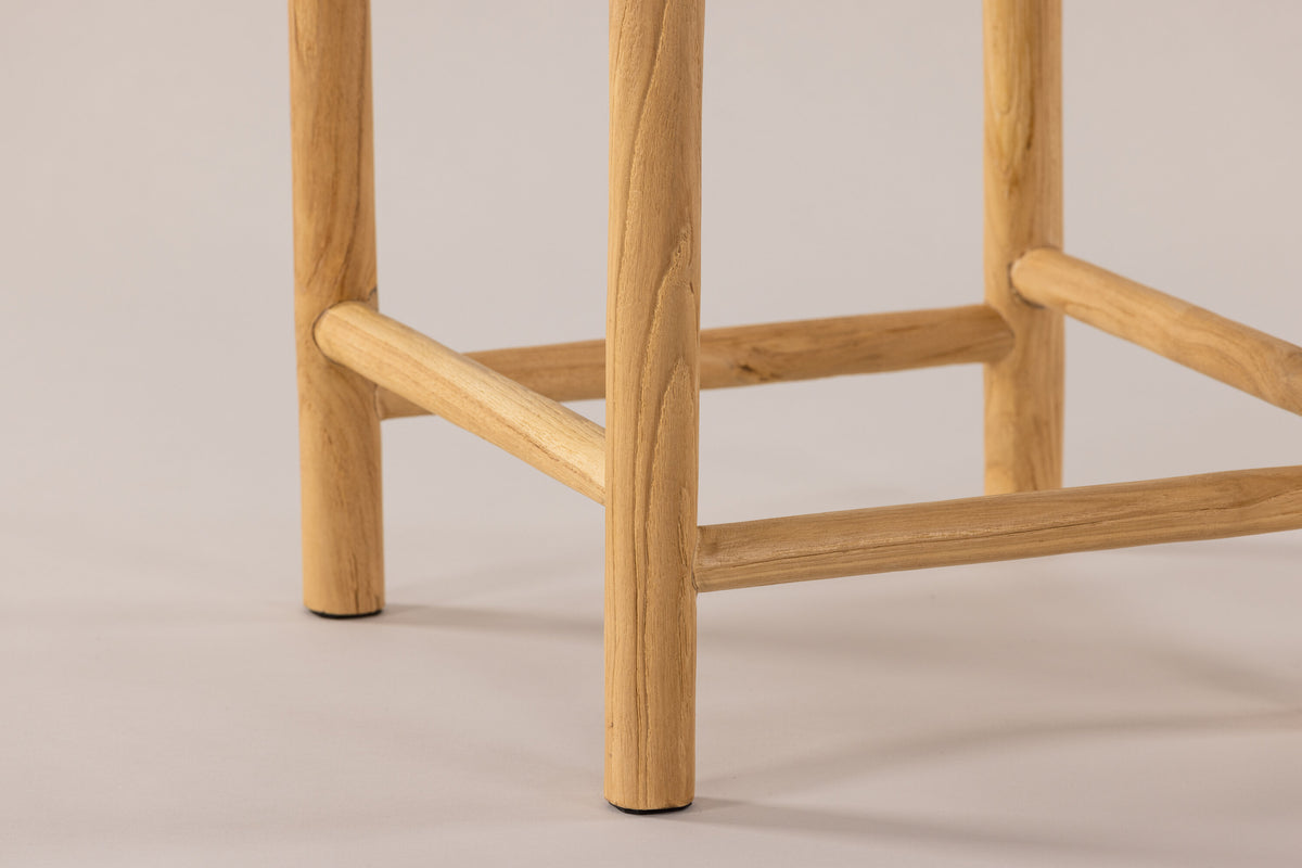 Hocker Noster aus Massivholz - Weiß - Venture Home - le canapé