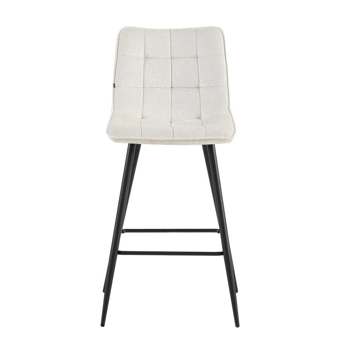 4er-Set Barhocker Lucille aus Chenille - Beige-Barhocker-Benoa-le canapé