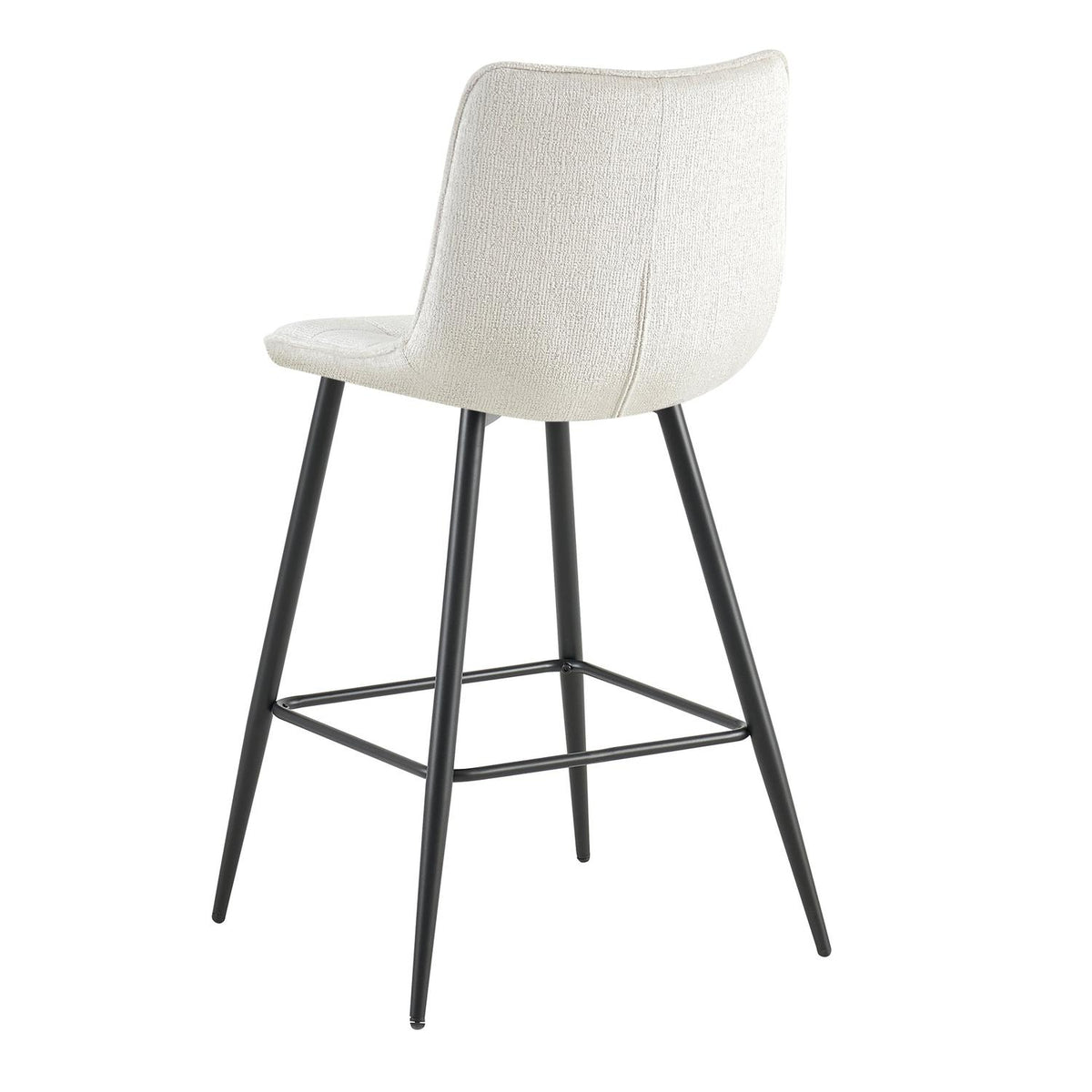 4er-Set Barhocker Lucille aus Chenille - Beige-Barhocker-Benoa-le canapé