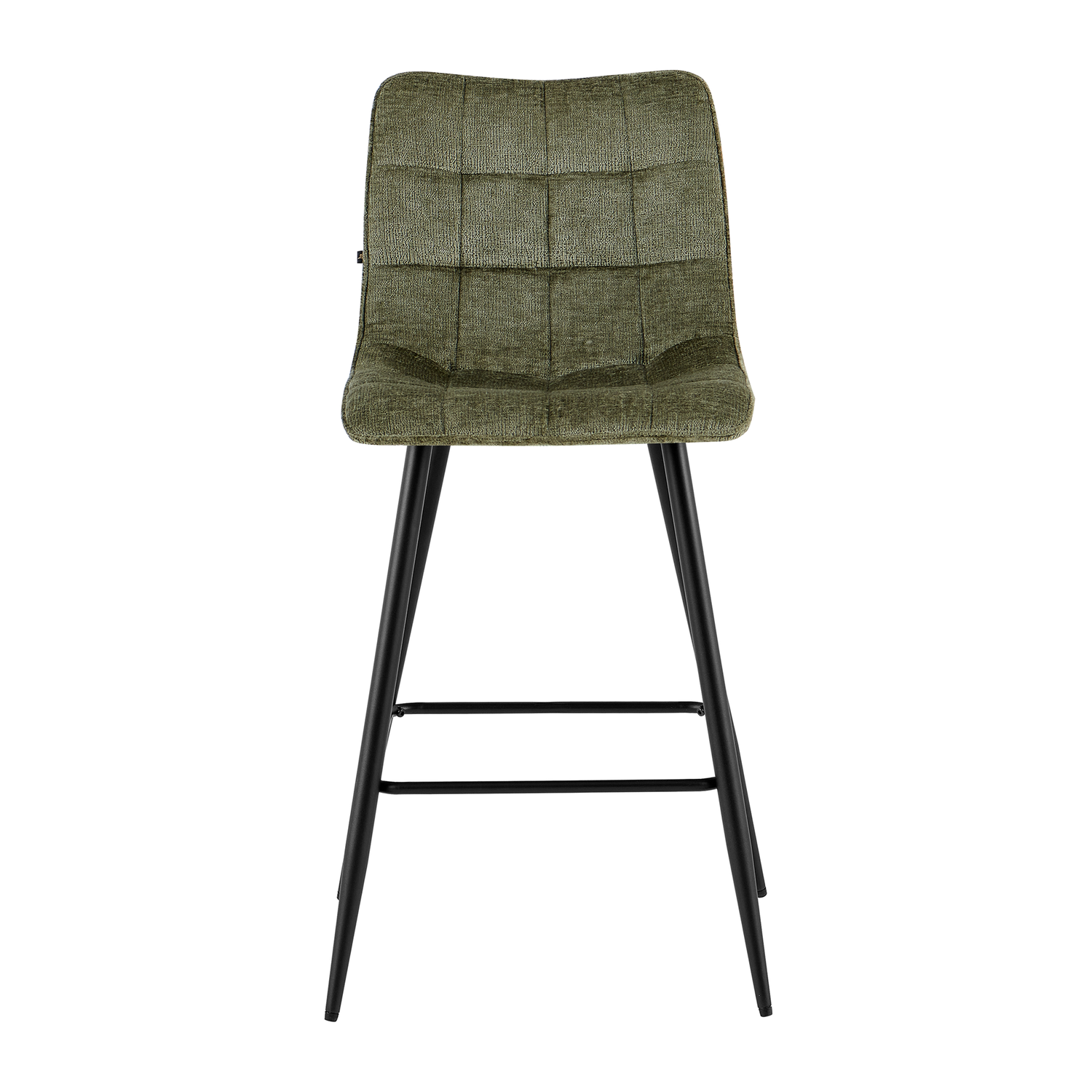 4er-Set Barhocker Lucille aus Chenille - Dunkelgrün-Barhocker-Benoa-le canapé