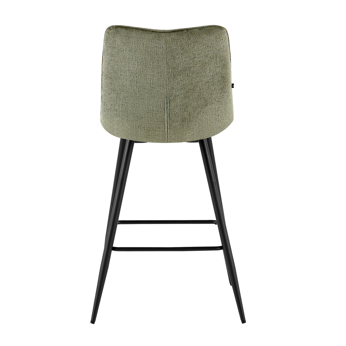 4er-Set Barhocker Lucille aus Chenille - Dunkelgrün-Barhocker-Benoa-le canapé