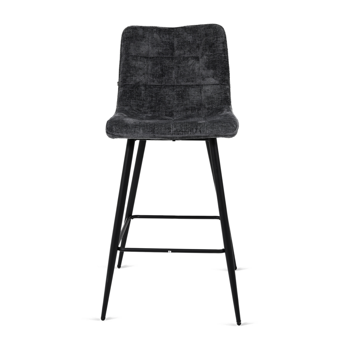 4er-Set Barhocker Lucille aus Chenille - Petrol-Barhocker-Benoa-le canapé