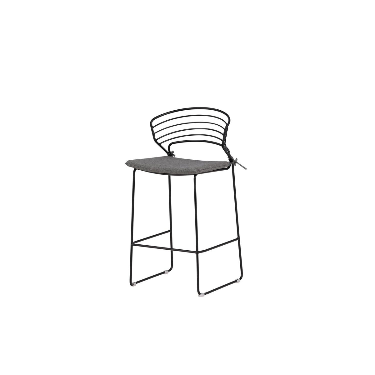 4er-Set Barhocker Milano aus Metall - Schwarz-Outdoor Stühle-Venture Home-le canapé