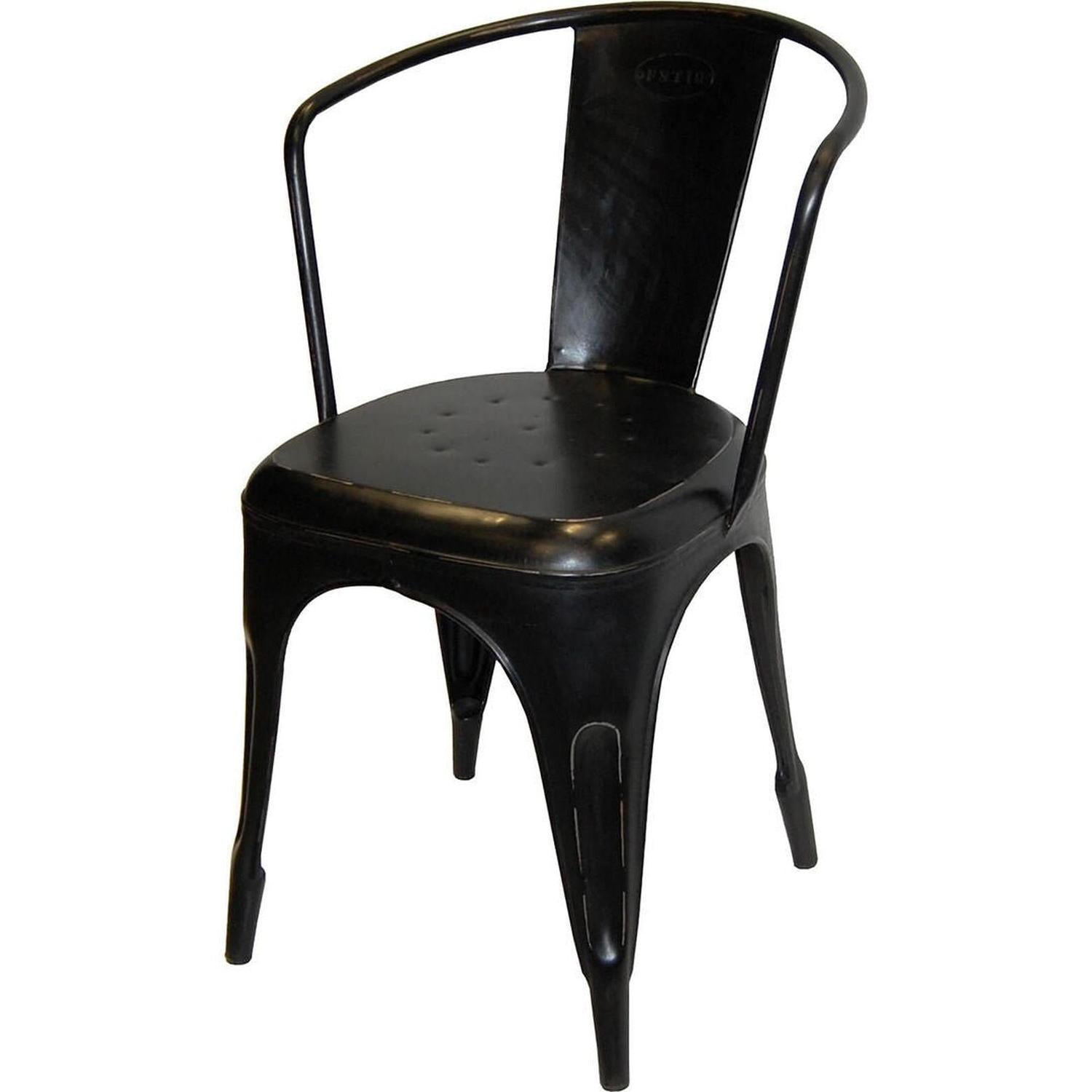 4er-Set Esszimmerstühle Living - Antikschwarz-Armlehnenstühle-Trademark Living-le canapé