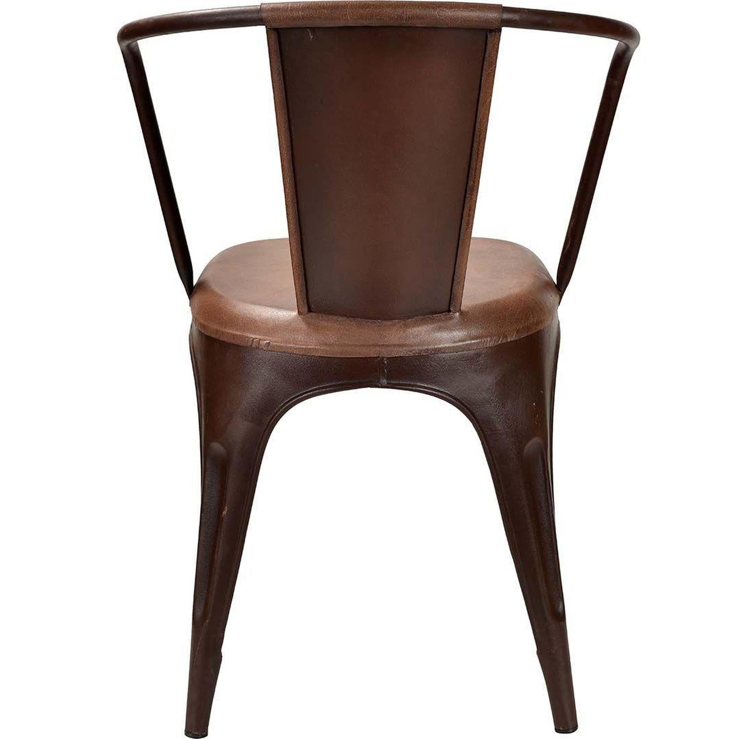 4er-Set Esszimmerstühle Living - Cognac & Leder-Armlehnenstuhl-Trademark Living-le canapé
