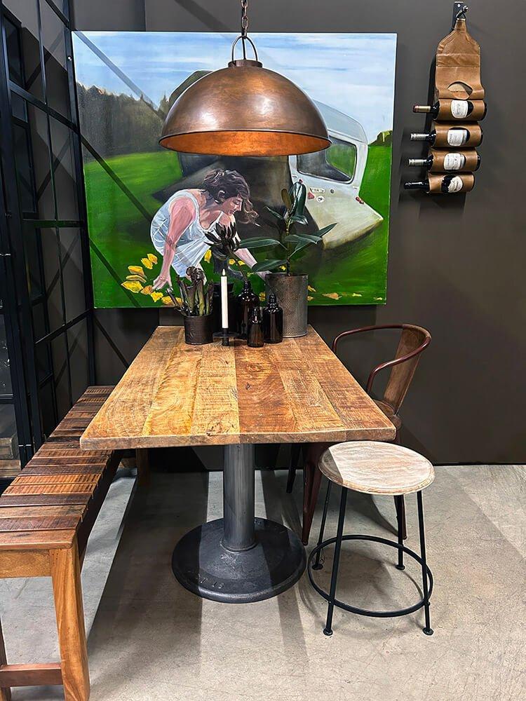 4er-Set Esszimmerstühle Living - Cognac & Leder-Armlehnenstuhl-Trademark Living-le canapé
