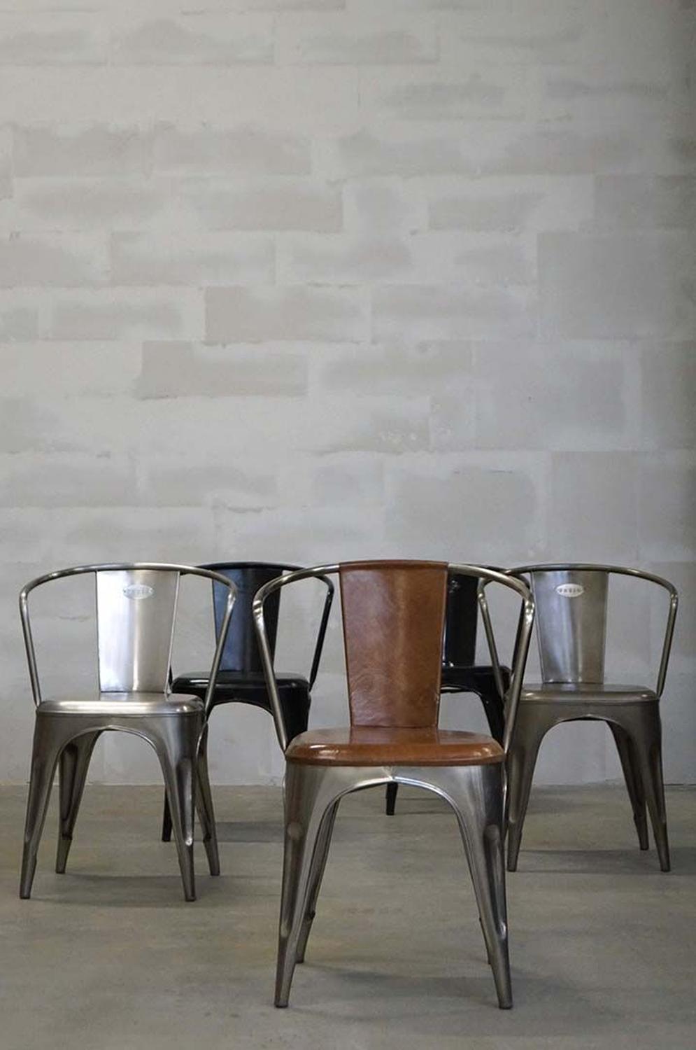 4er-Set Esszimmerstühle Living - Leder glänzend-Armlehnenstühle-Trademark Living-le canapé