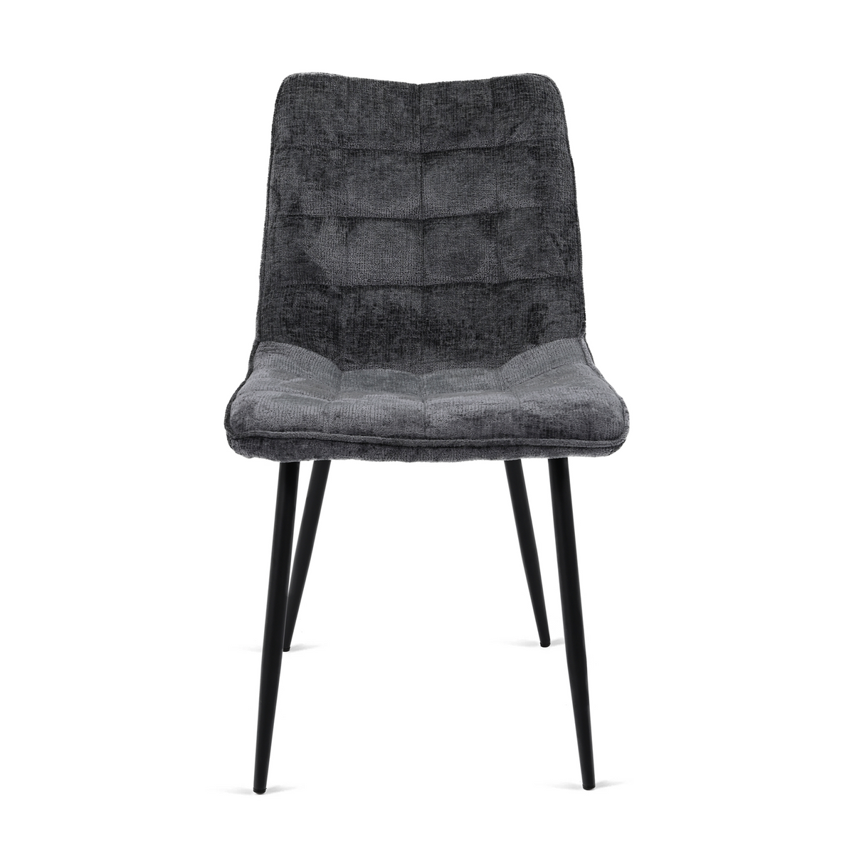 4er-Set Esszimmerstühle Lucille aus Chenille - Petrol-Esszimmerstühle-Benoa-le canapé