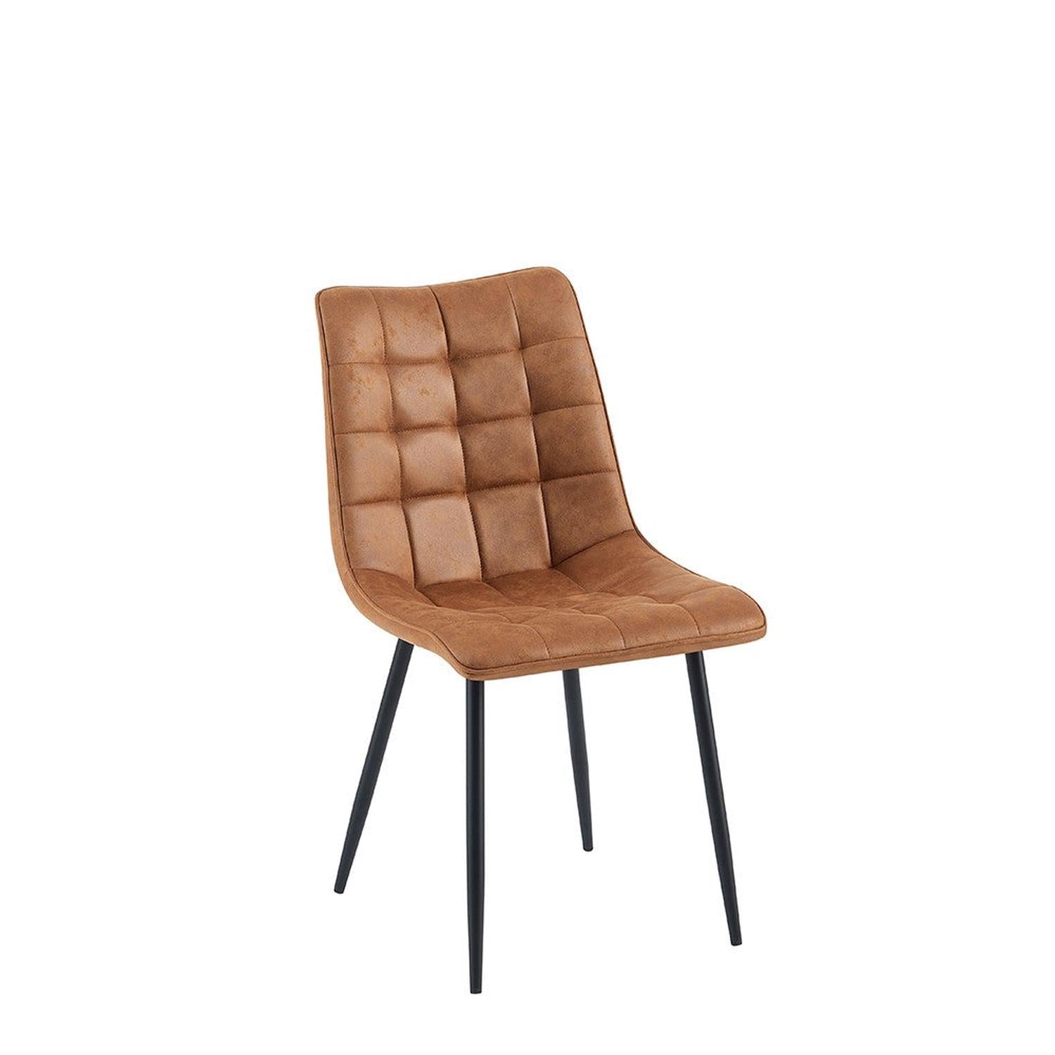 4er-Set Esszimmerstühle Lucille - Cognac-Esszimmerstuhl-Benoa-le canapé