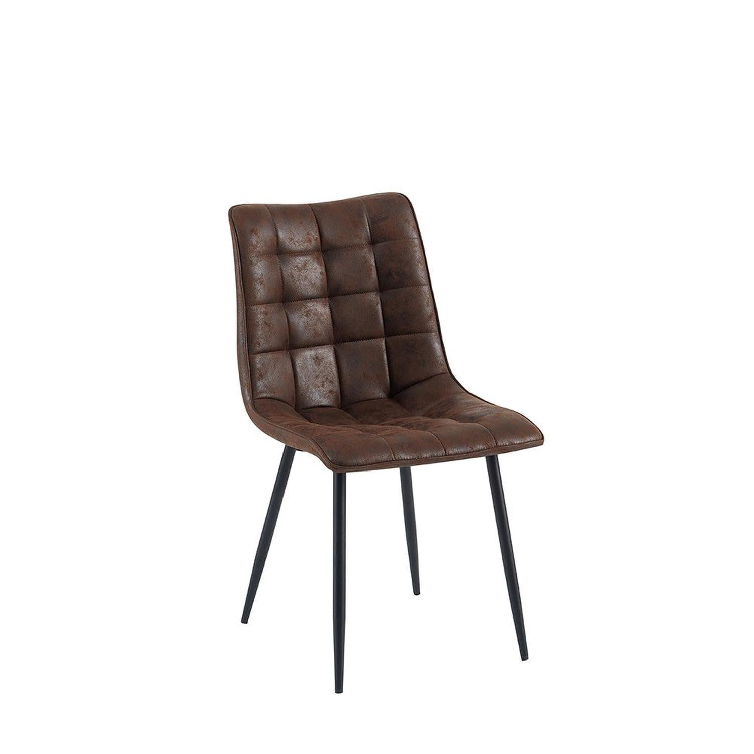 4er-Set Esszimmerstühle Lucille - Dunkelbraun-Esszimmerstuhl-Benoa-le canapé