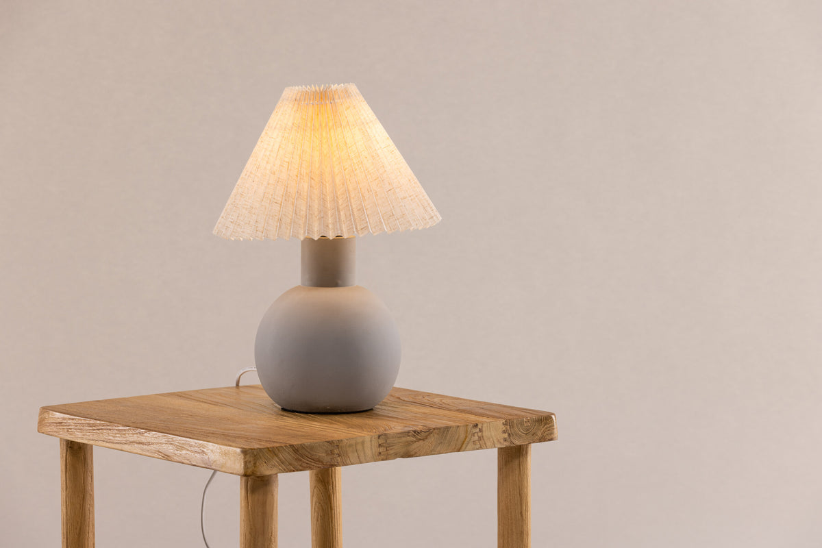 Tischlampe Älvsborg aus Stein - Grau - Venture Home - le canapé