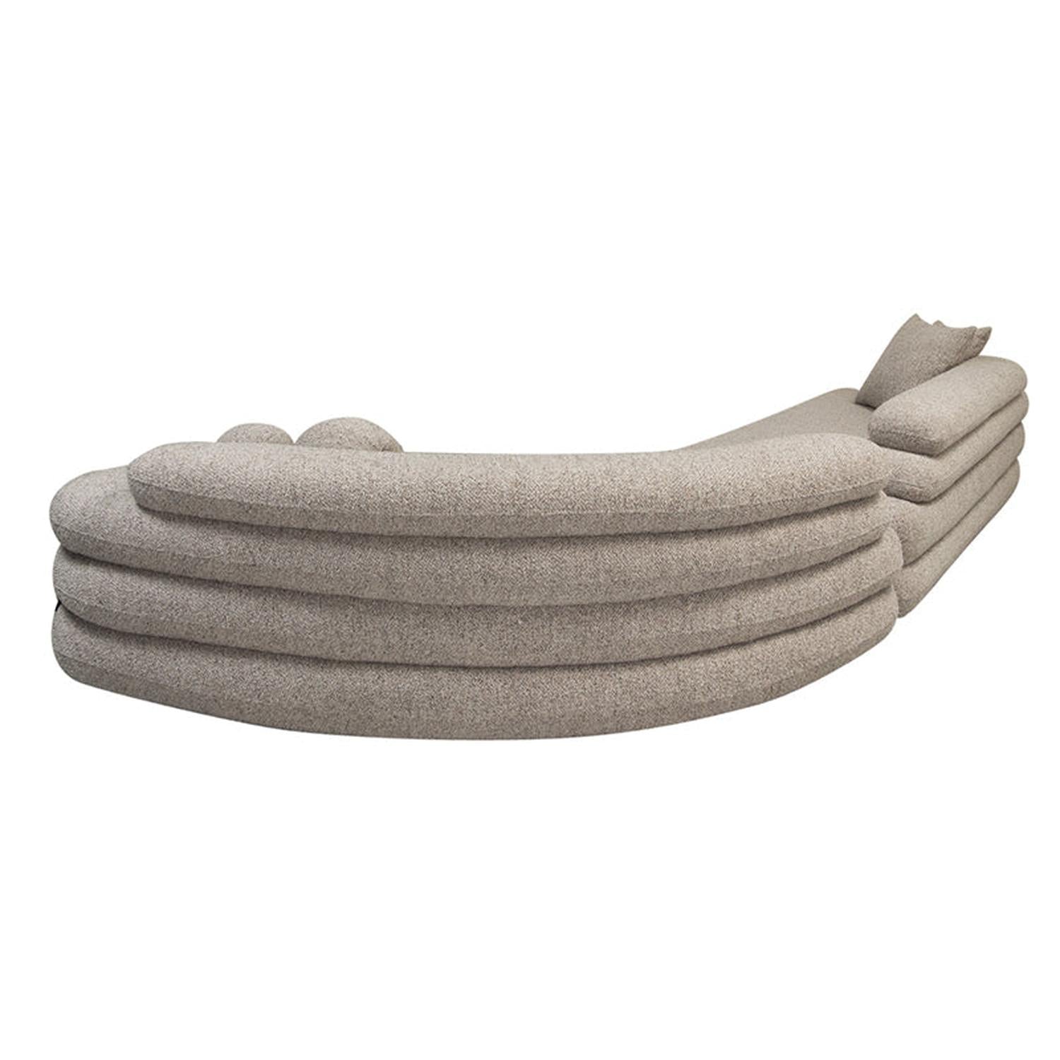 6-Sitzer Sofa Cairo aus Teddy-Bouclé - Sand-6-Sitzer Sofa-Pole to Pole-le canapé