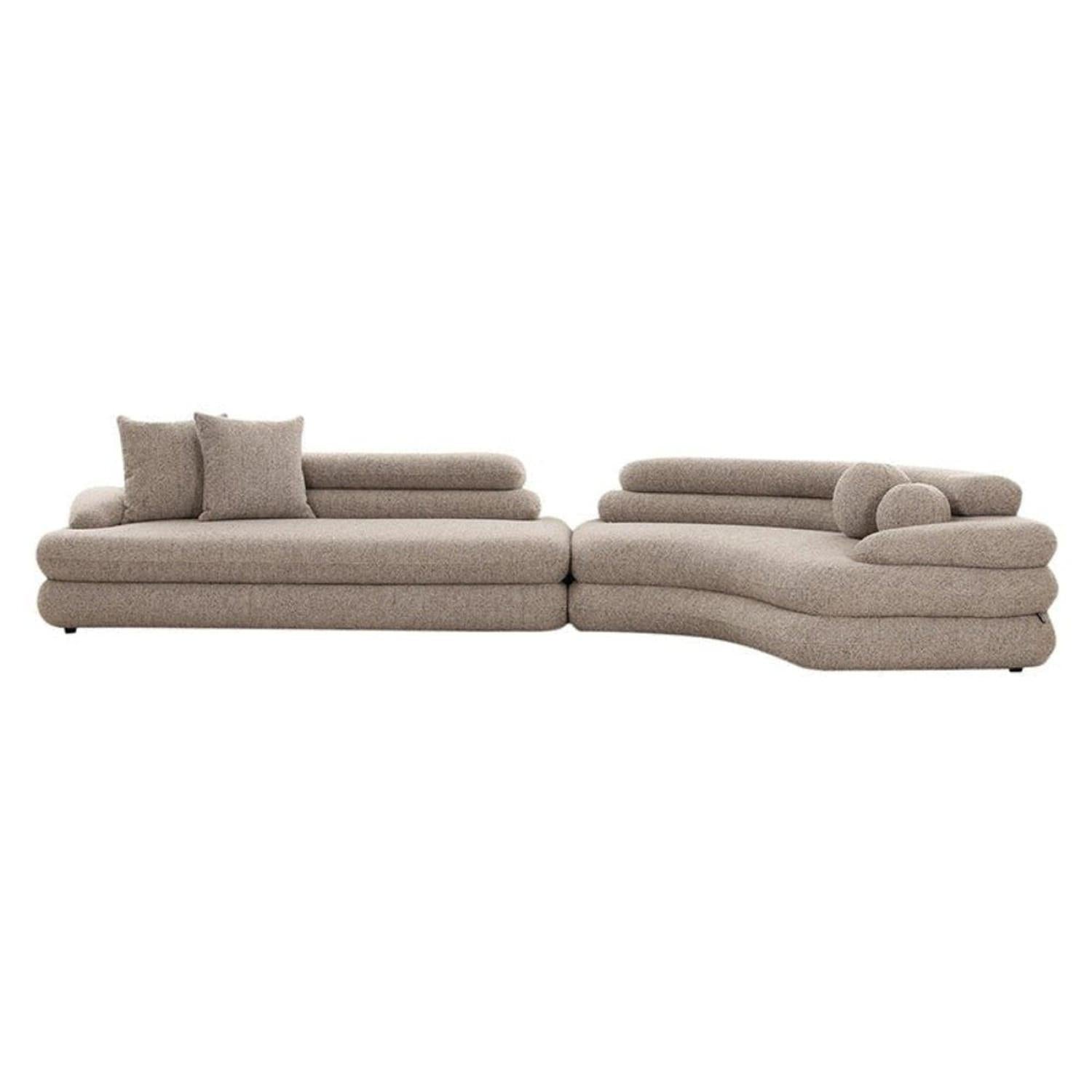6-Sitzer Sofa Cairo aus Teddy Bouclé - Sand-6-Sitzer Sofas-Pole to Pole-le canapé