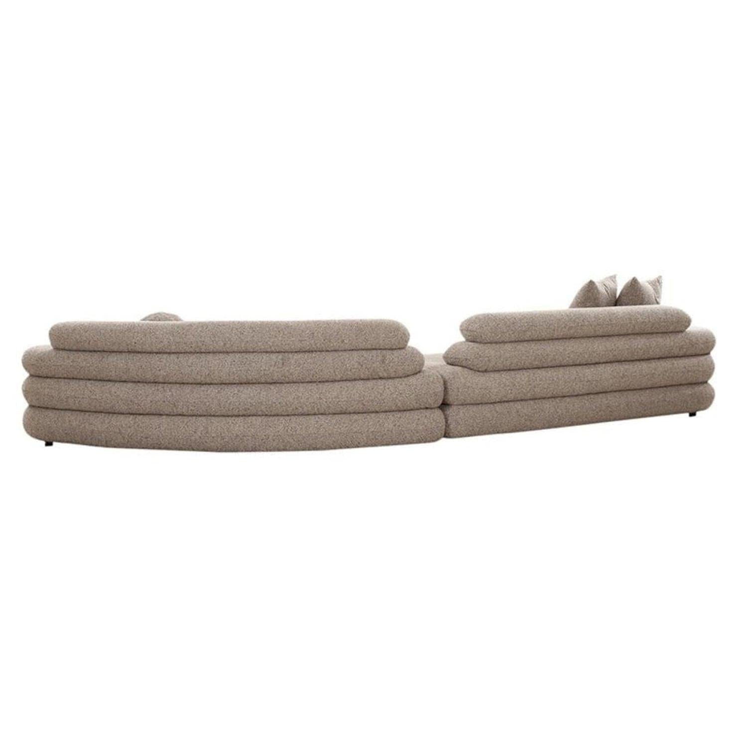 6-Sitzer Sofa Cairo aus Teddy Bouclé - Sand-6-Sitzer Sofas-Pole to Pole-le canapé