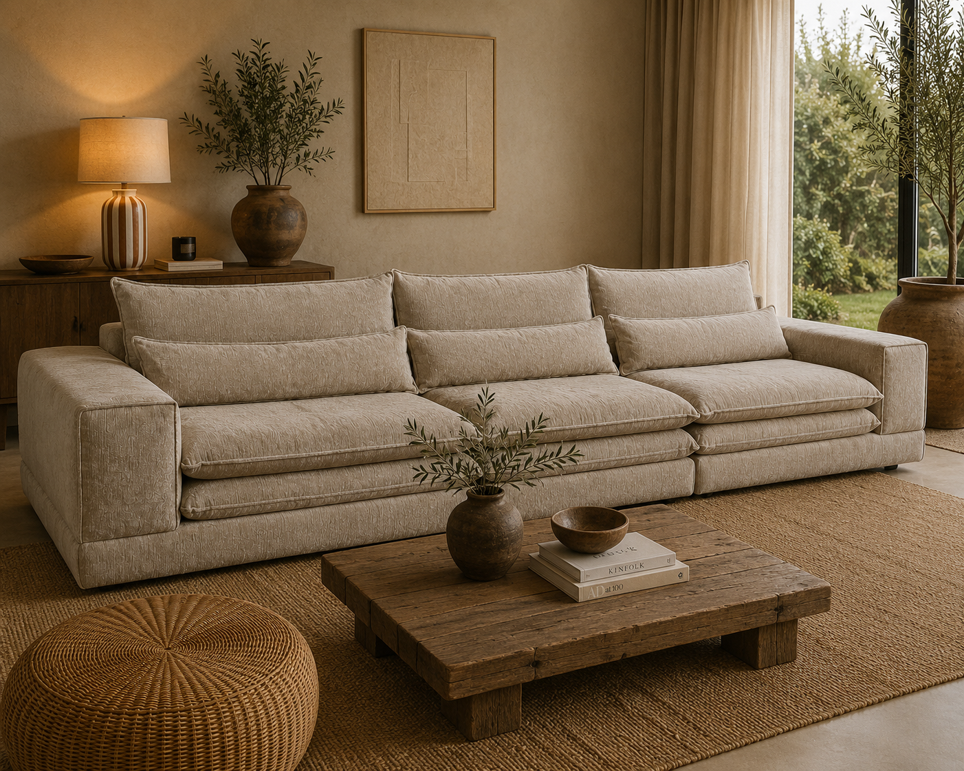 6-Sitzer Sofa London - Beige-6-Sitzer Sofas-Pole to Pole-le canapé