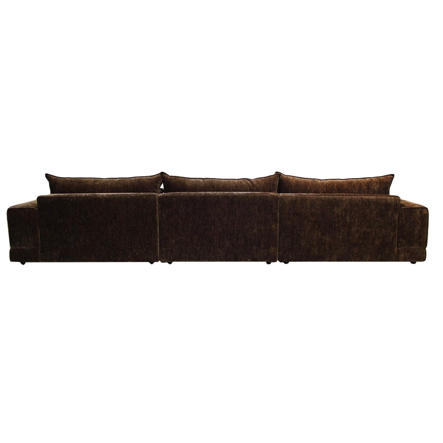 6-Sitzer Sofa London mit Chaiselounge - Dunkelbraun-6-Sitzer Sofas-Pole to Pole-le canapé