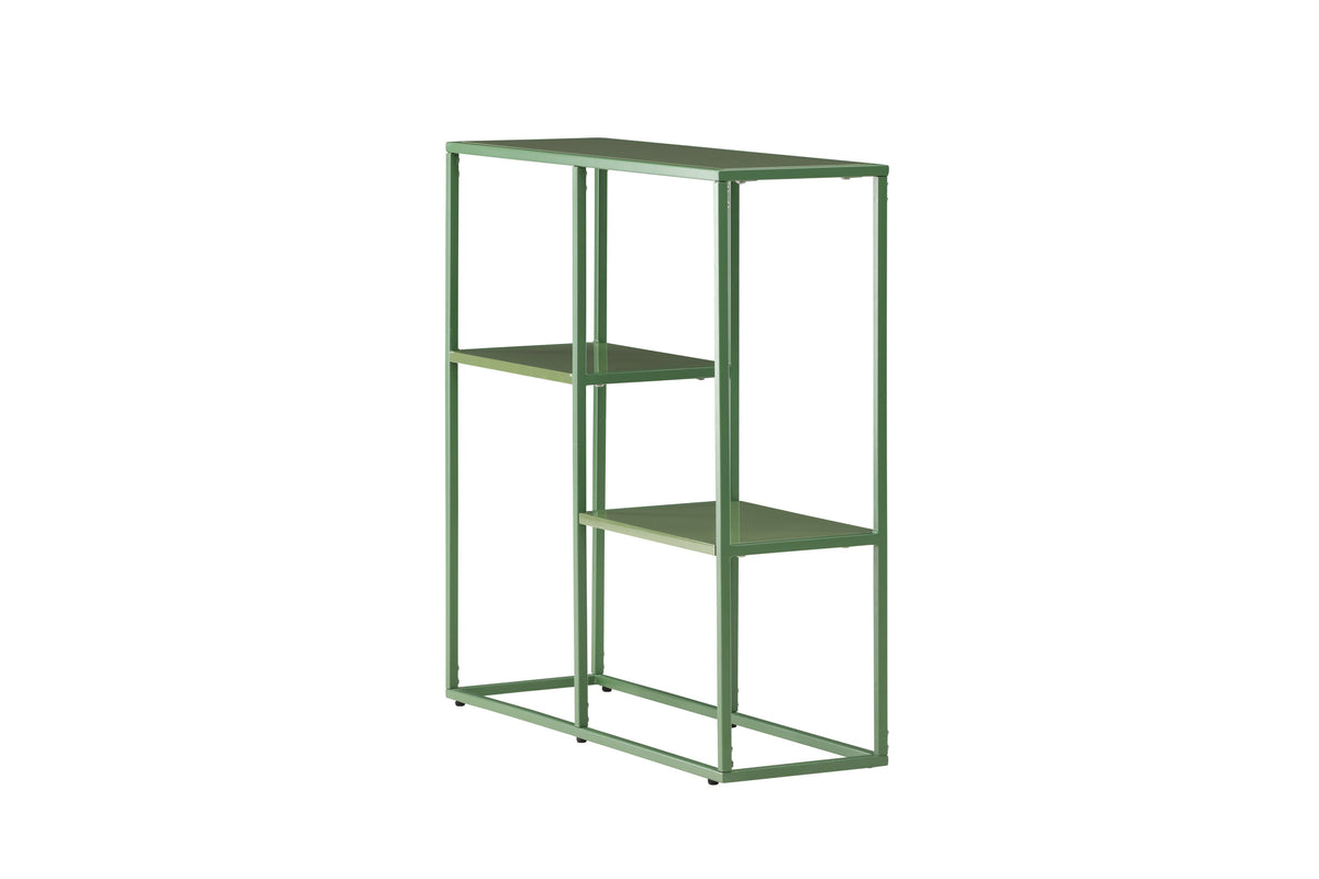 Regal Staal 80cm aus Metall mit Fächern in unterschiedlicher Höhe - Grün - Venture Home - le canapé