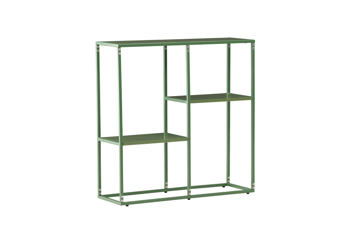 Regal Staal 80cm aus Metall mit Fächern in unterschiedlicher Höhe - Grün - Venture Home - le canapé